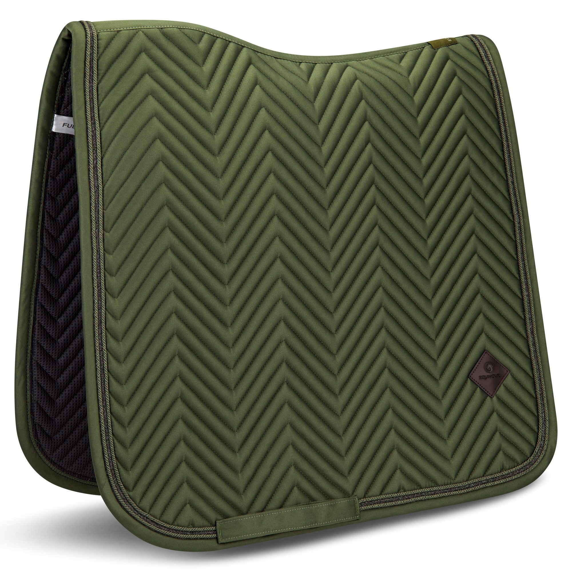 Equimour Schabracke Dressur Schabracke Pferd – atmungsaktiv, anatomisch, Satin, Sage, (1-St), atmungsaktiv, anatomisch, hochwertig, edles Design, schnelltrocknend