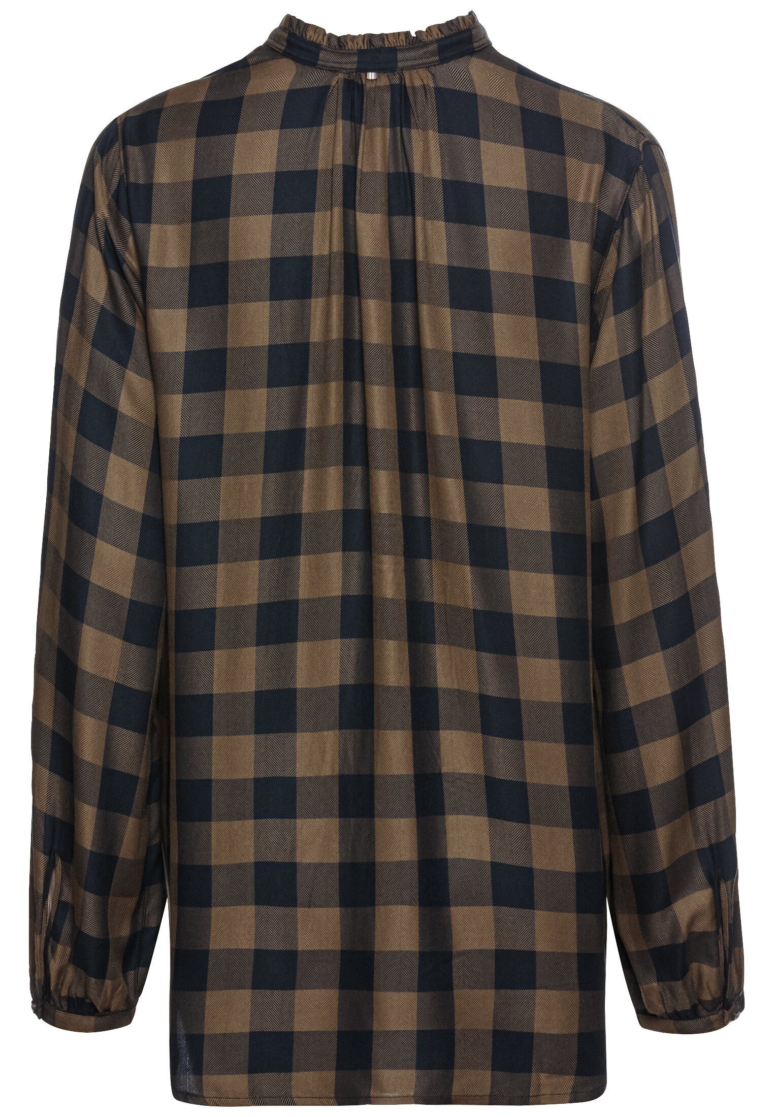 camel active Langarmbluse Regular Fit Karobluse aus Viskose günstig online kaufen