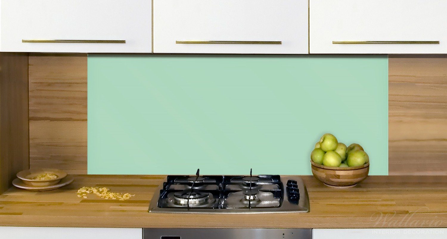 Wallario Küchenrückwand Pastellgrün, (1-tlg)