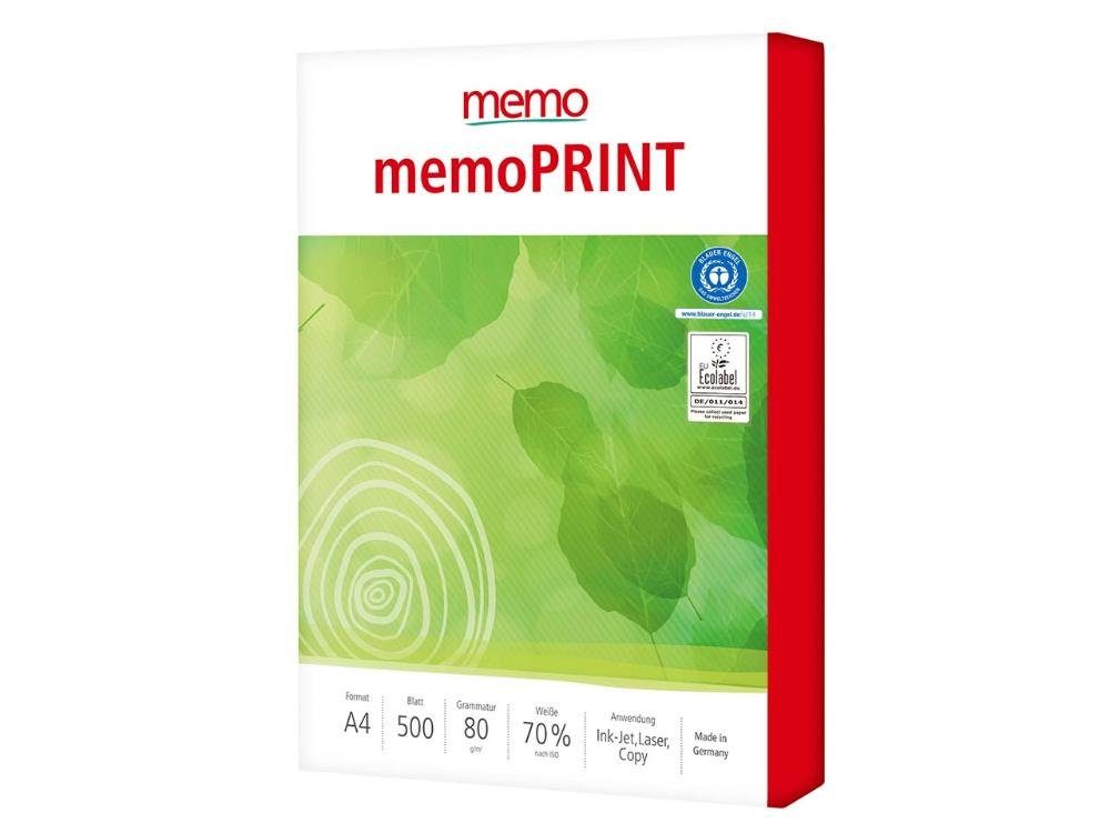 Thumbnail - memo Kopierpapier memo Recycling-Kopierpapier 'memoPRINT' 500 Blatt