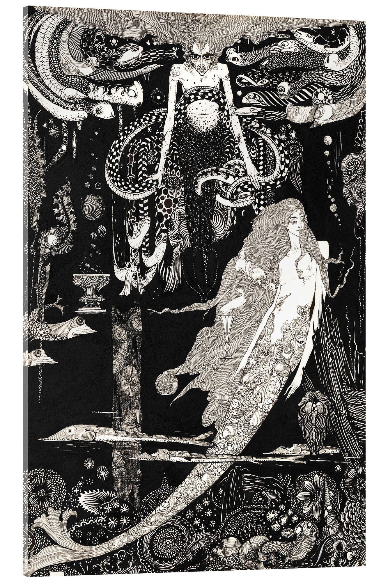 Posterlounge Wandbild Die kleine Meerjungfrau, Harry Clarke, erhältlich als Poster, Leinwandbild, Wandsticker oder Acrylglasbild