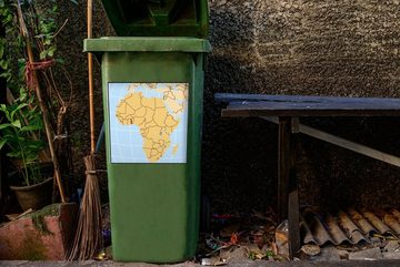MuchoWow Wandsticker Eine Illustration einer Karte von Afrika mit Togo in Rot (1 St), Mülleimer-aufkleber, Mülltonne, Sticker, Container, Abfalbehälter