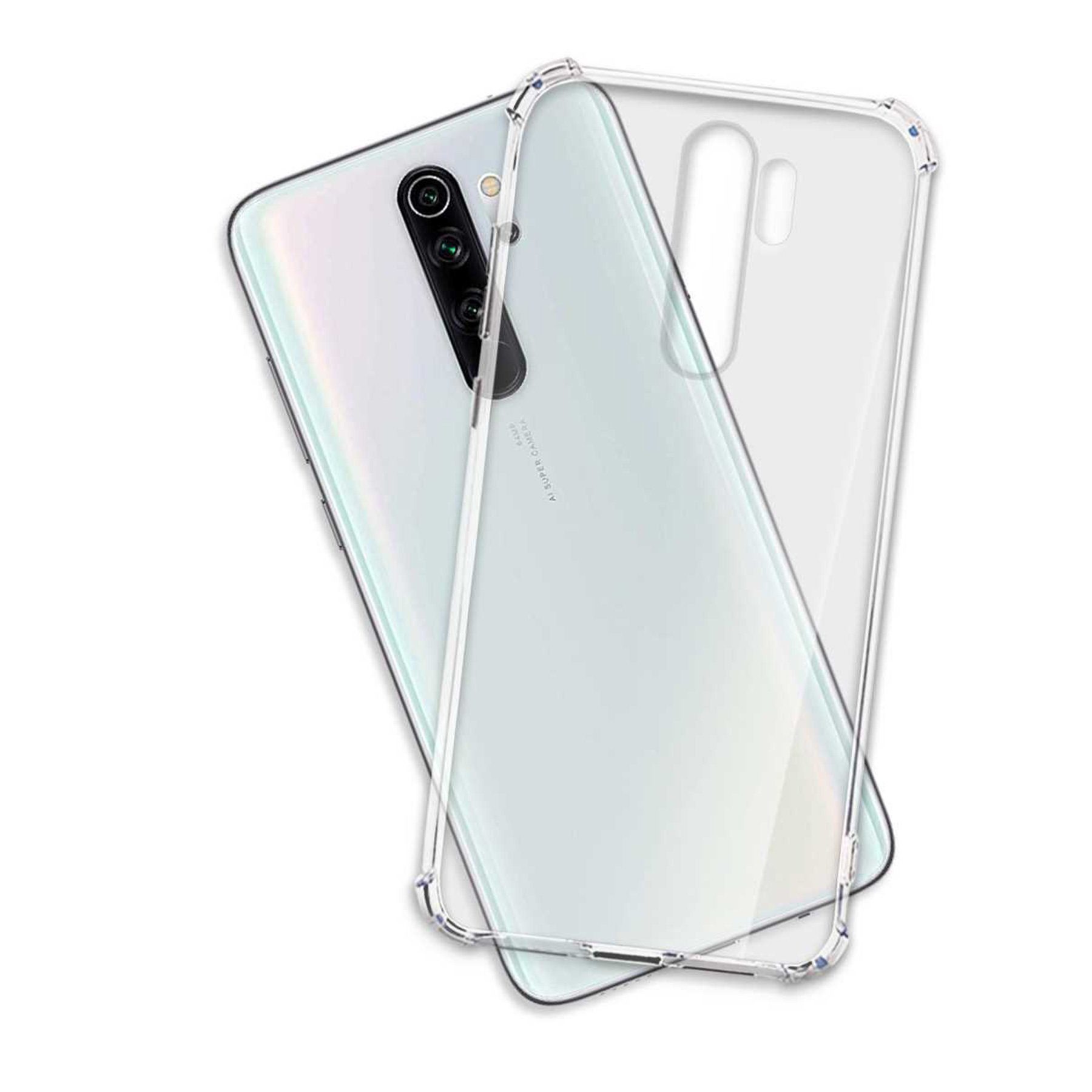 mtb more energy Smartphone-Hülle Clear Armor Case für Xiaomi Redmi Note 8 Pro, Transparente TPU Schutzhülle Case Backcover mit Anti-Shock Verstärkung