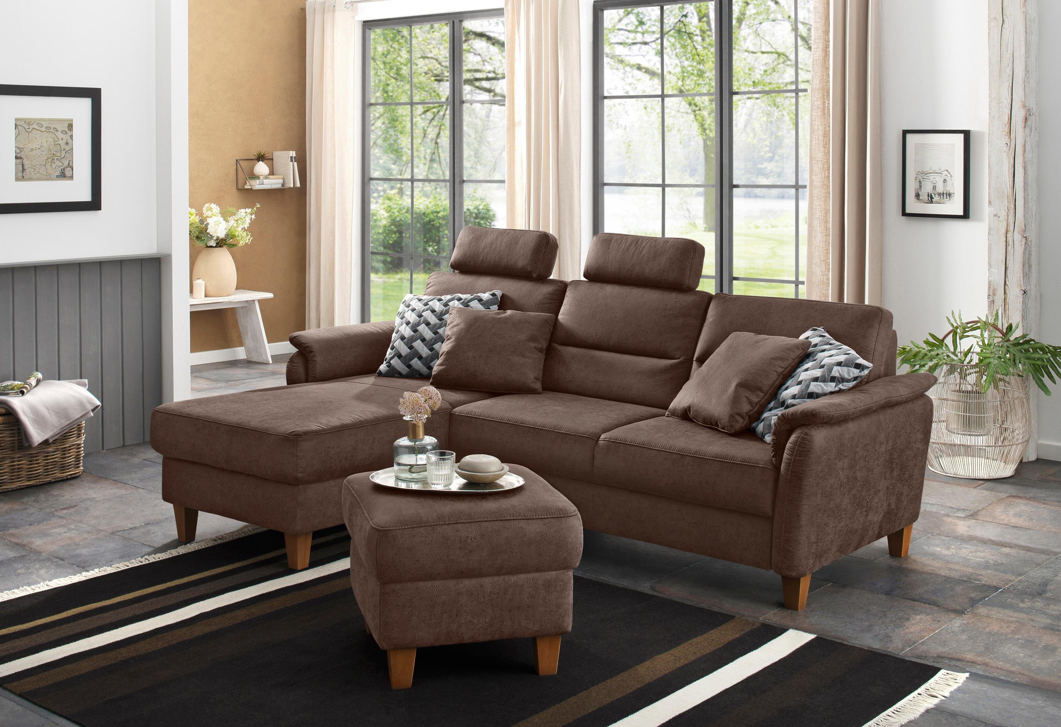 Home affaire Ecksofa Palmera L-Form, Federkern, günstig online kaufen