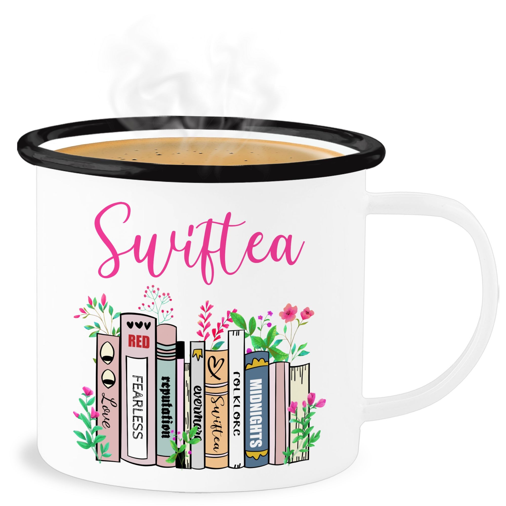 Shirtracer Becher Swiftea Fan Merch, Geschenkidee für Fans, Taylor Fan Geschenk, 1-tlg., Stahlblech, Statement