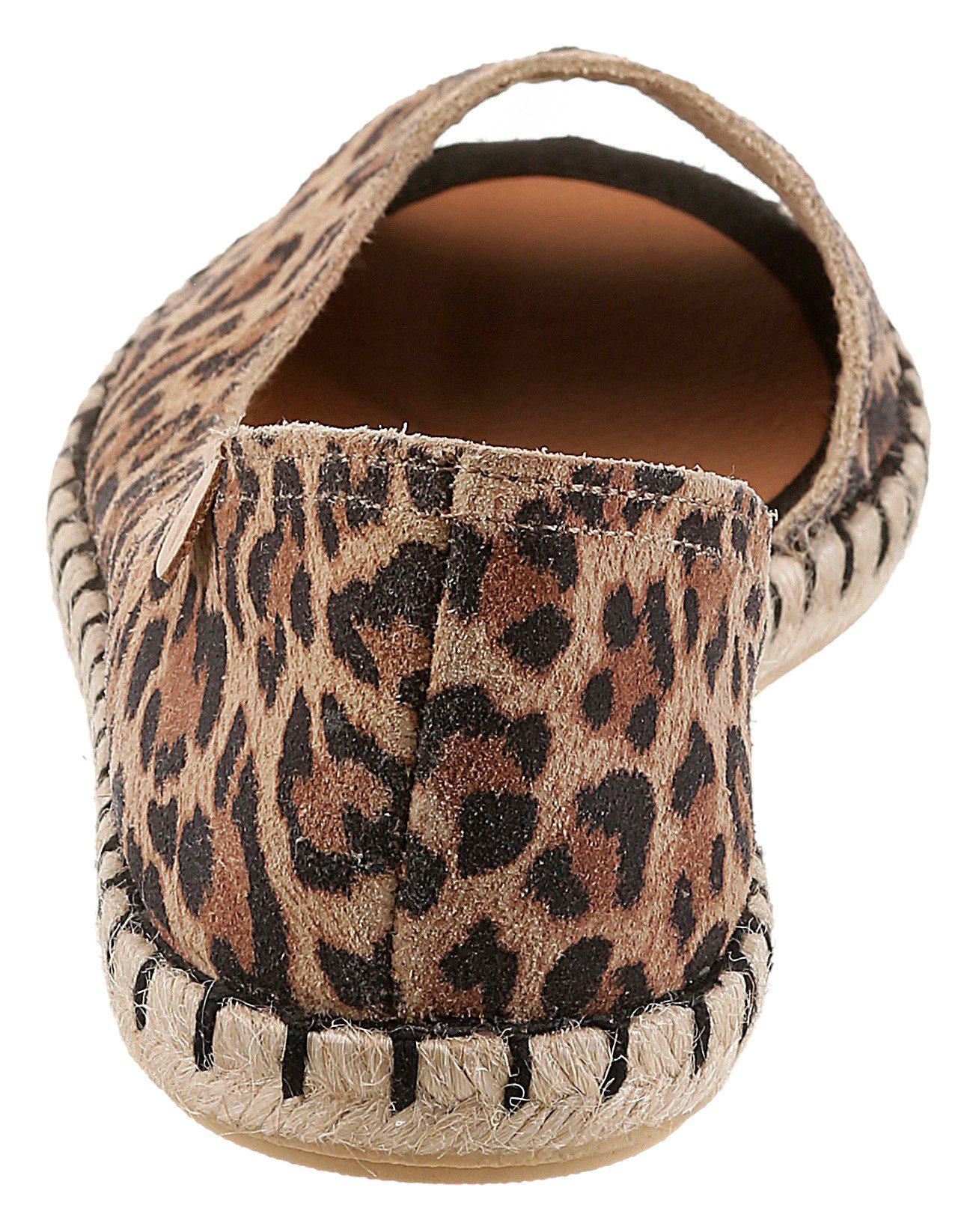 VERBENAS CRUZ LEO Espadrille Sommerschuh, Urlaubsschuh, Leo-Look, mit Zehenöffnung