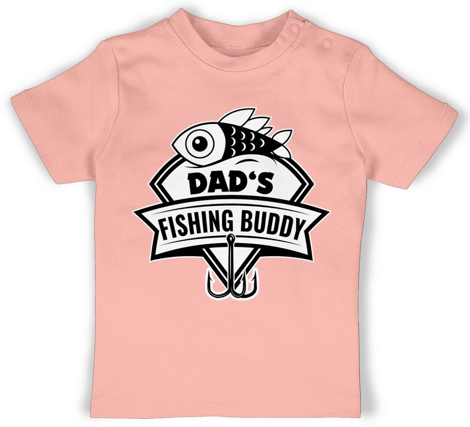 Shirtracer T-Shirt Dad's fishing Buddy Geschenk Vatertag Baby, FISCHEN MOTIV:  Greif zu, wenn du nach passenden shirts zum Angelausflug suchst