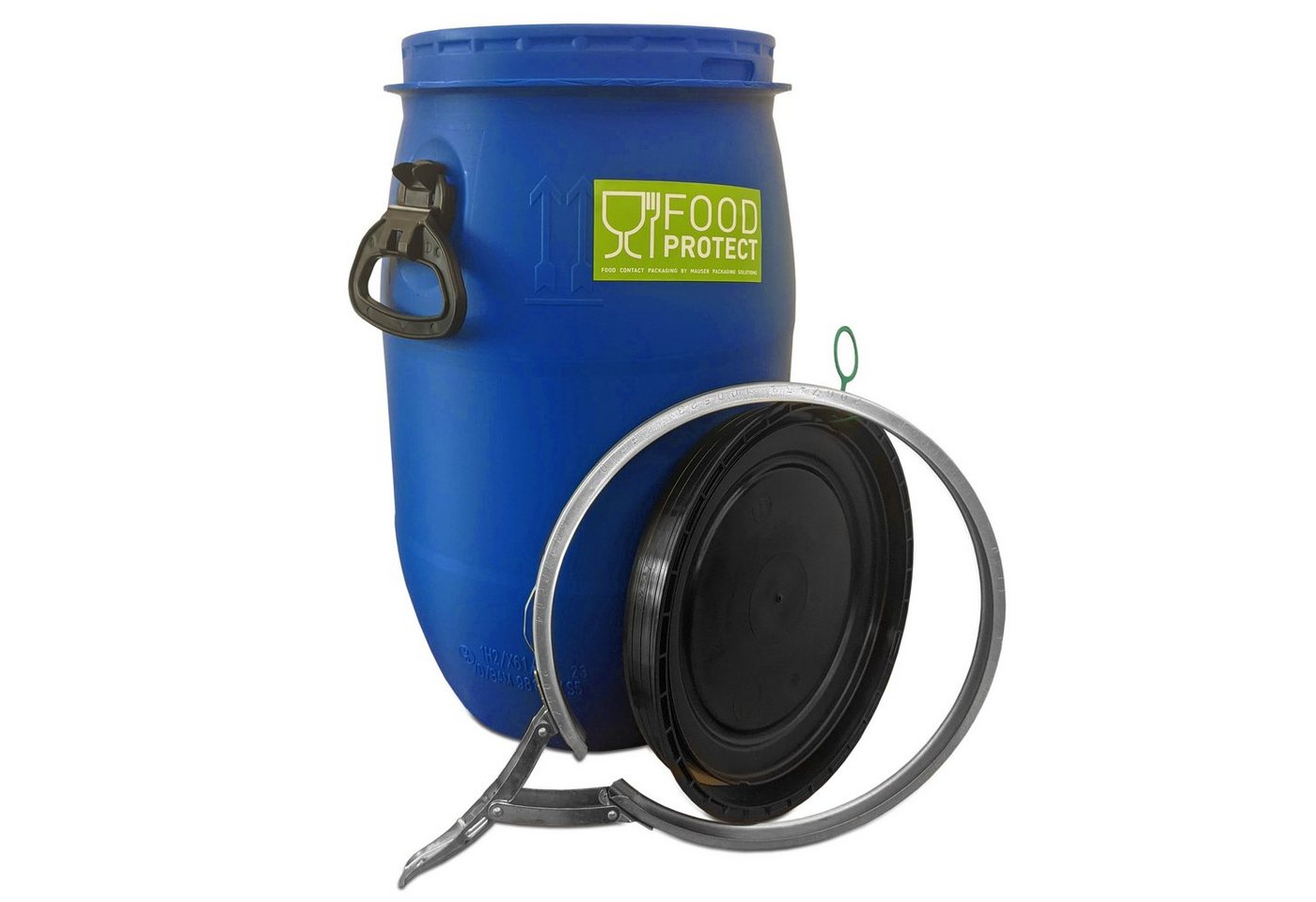 Thumbnail - Plasteo Regentonne 30 Liter Deckelfass Lebensmittelecht FDA-zugelassen Kunststofffass, 30 l, FDA Zulassung