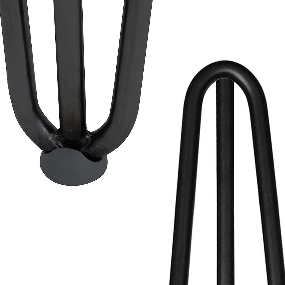 Melko Tischbein Tischgestell Hairpin Tischbeine 4er-Set Leg Haarnadelbeine, Bodenschoner