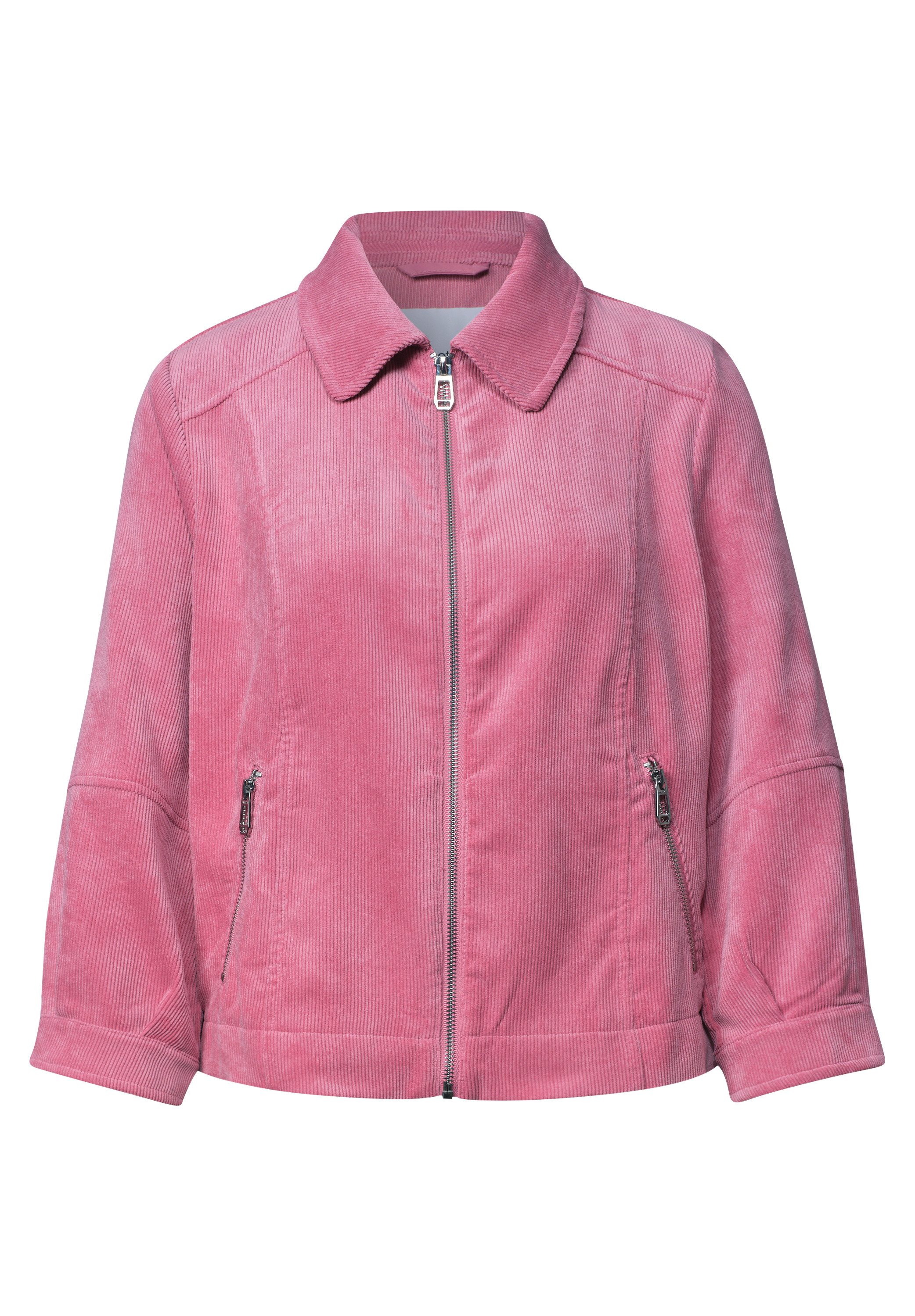 STREET ONE Cordjacke 3/4 Arm Cordjacke mit Hemdkragen