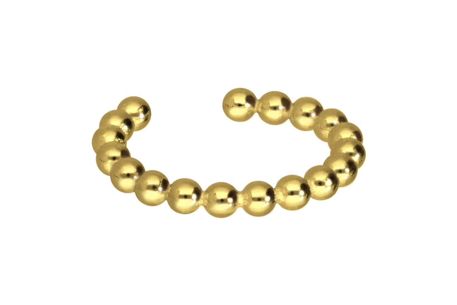 PIERCINGLINE Fake-Spirale Chirurgenstahl Fake Ohrring KUGELN (Fake Piercing-Ringe, 1-tlg)