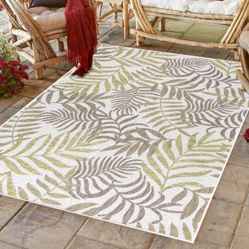 Outdoorteppich Teppich für den Flur oder Küche Palmen Design, Stilvoll Günstig, Läufer, Höhe: 5 mm