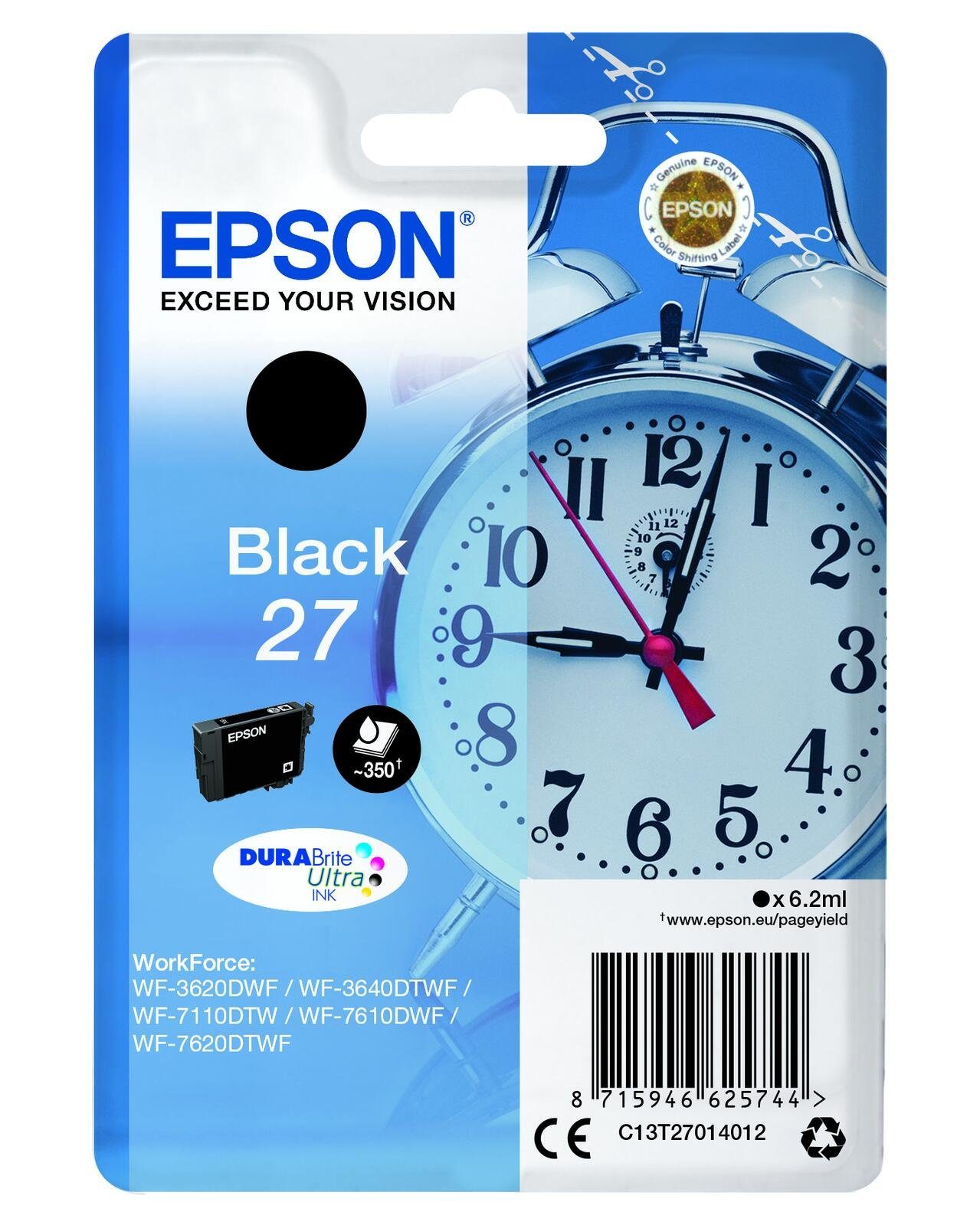 Epson Epson 27 Wecker Druckerpatrone schwarz Tintenpatrone