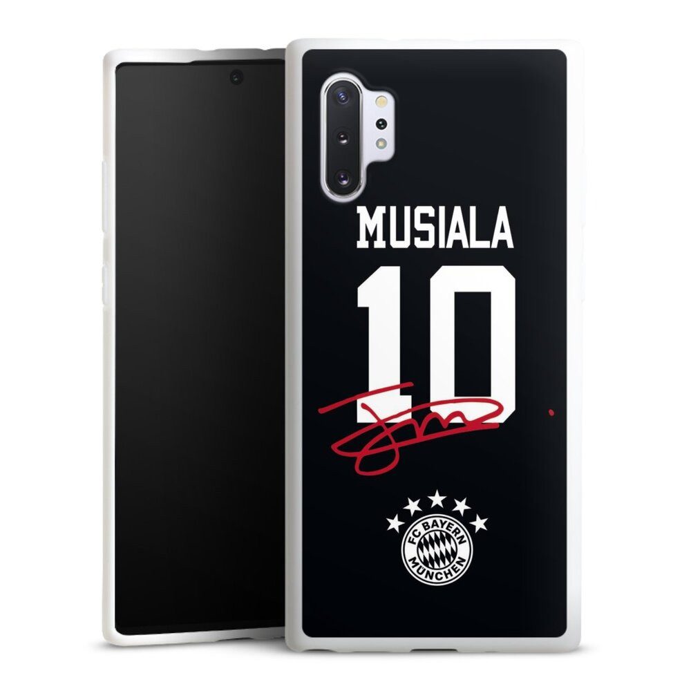 DeinDesign Handyhülle FC Bayern München Jamal Musiala FCB Musiala 10, Samsung Galaxy Note 10 Plus Silikon Hülle Bumper Case Smartphone Cover