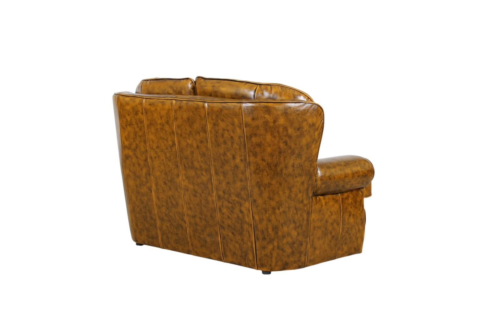 Salottini Chesterfield-Sofa XL Luxus Sofa Chesterfield 2-Sitzer Couch Sting Ledersofa Salottini, 1 Teile, Handarbeit