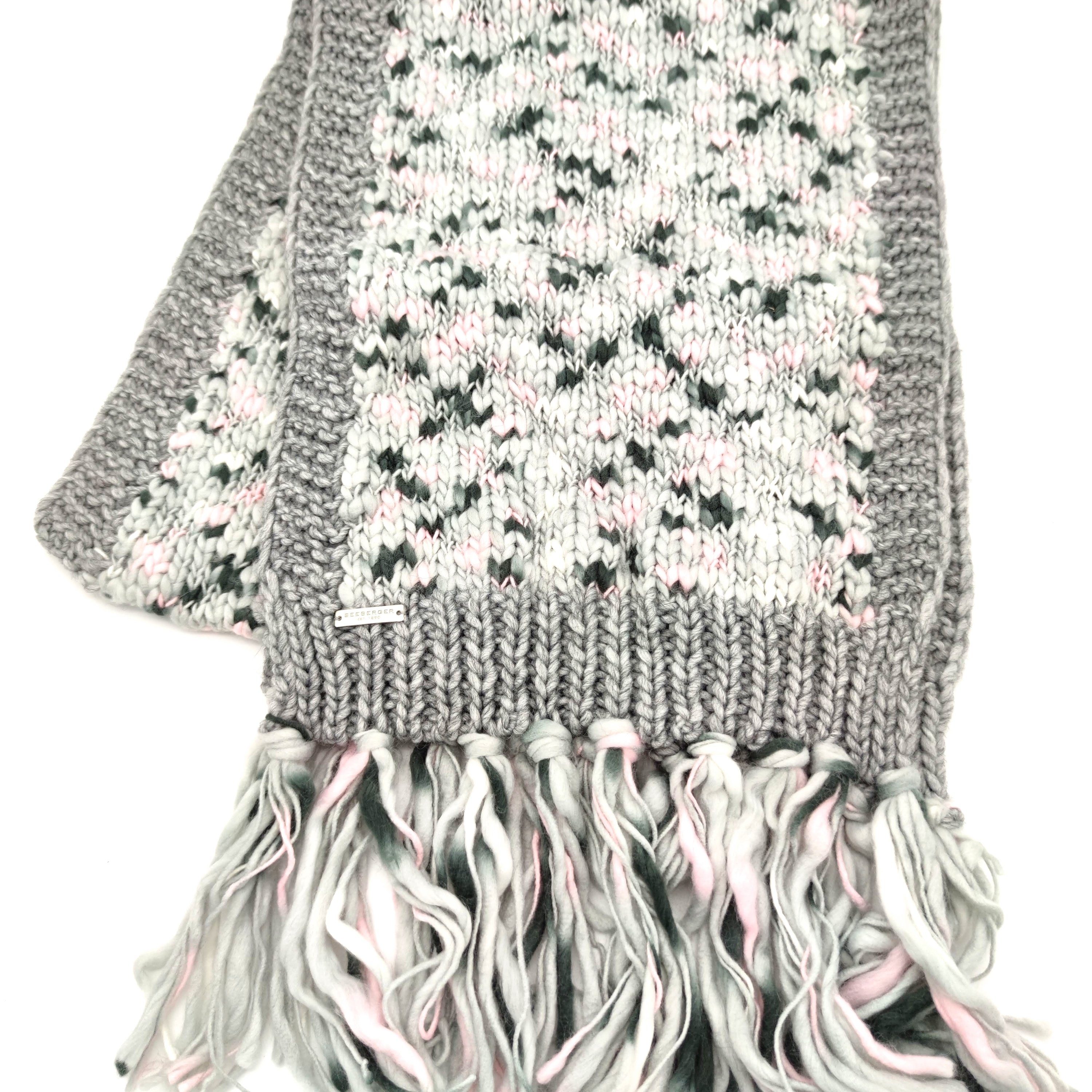 Strickmütze Strickschal grey/powder