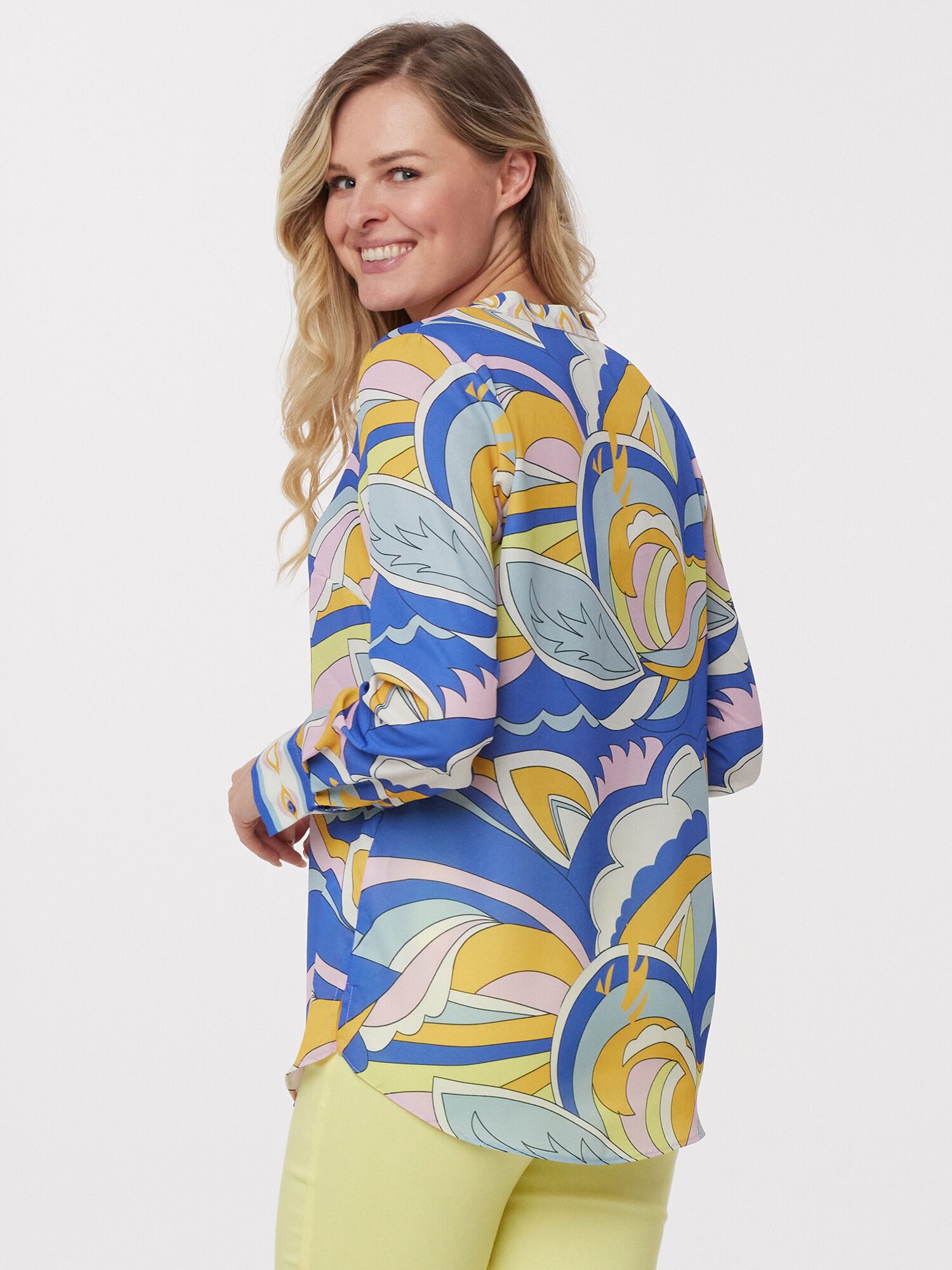 MIALUSSO Druckbluse Langarmbluse im Ornamentdruck günstig online kaufen