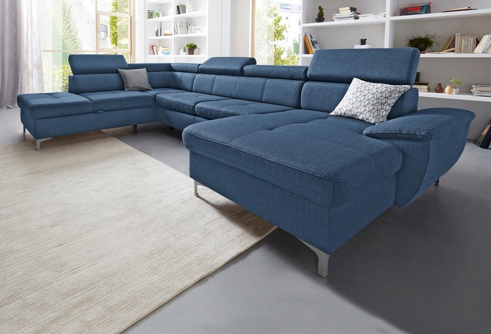 exxpo - sofa fashion Wohnlandschaft Azzano, wahlweise mit Bettfunktion und  Bettkasten