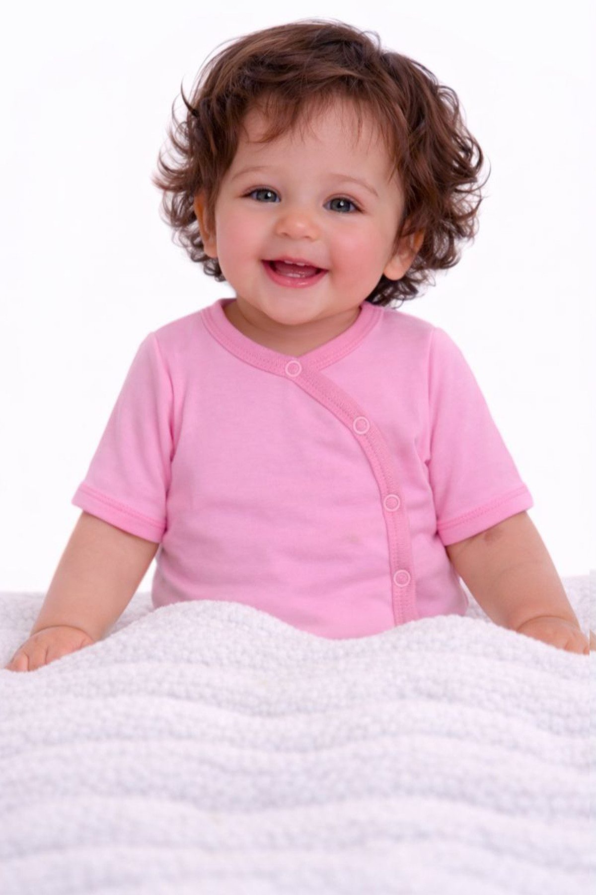 Body Body Kurzarmbody Wickelbody Erstlingsbody in Rosa