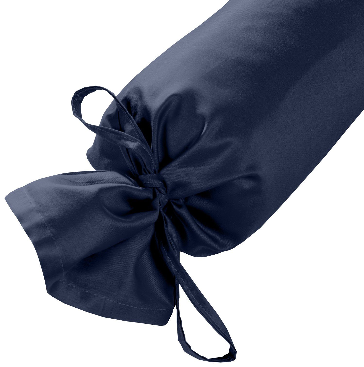 BETTWAESCHE-MIT-STIL Nackenrollenbezug Mako Satin Nackenrollen Bezug 15x40 uni einfarbig, (1 Stück)