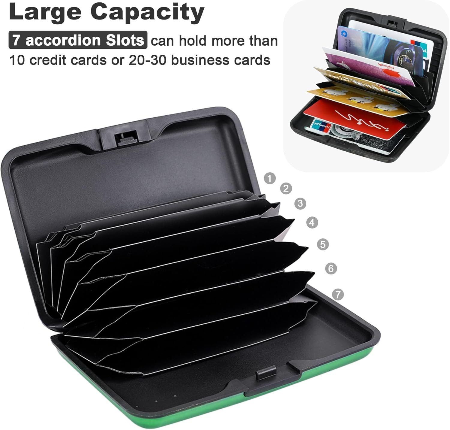 FELIXLEO digitale Geldbörse Mini RFID Wallet Aluminium Credit Cards Holder Business Case – Bild 5 von 5