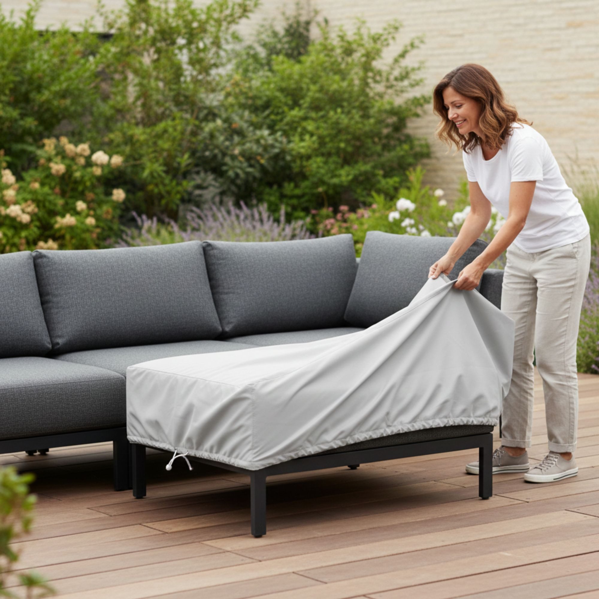 KETTLER Gartenmöbel-Schutzhülle Kettler Abdeckhaube Royal für Gartensessel Hocker 110 x 98 x 42 cm
