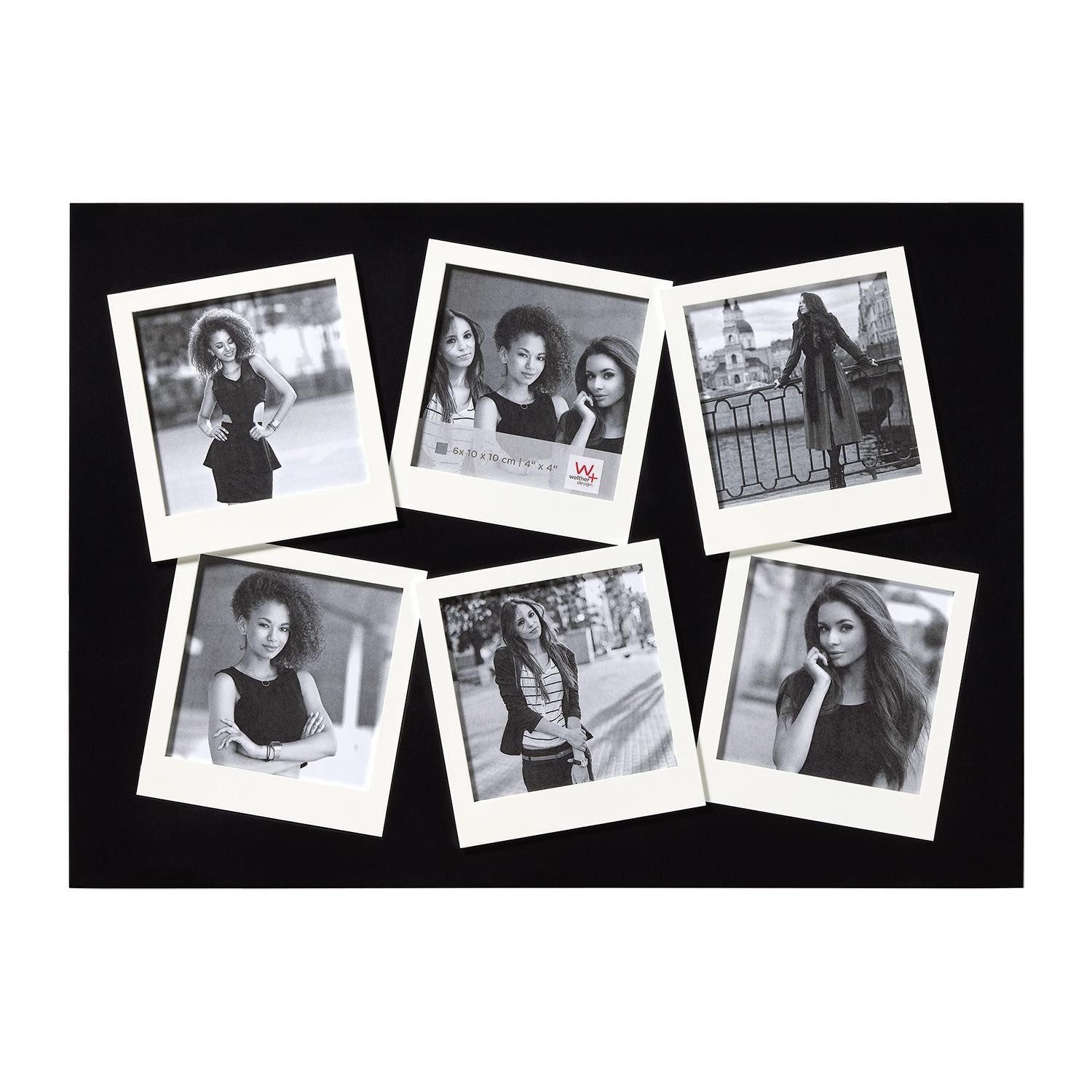 Walther Design Bilderrahmen Collage MOMENTS, Schwarz, 42 x 62 cm, für 4 Bilder