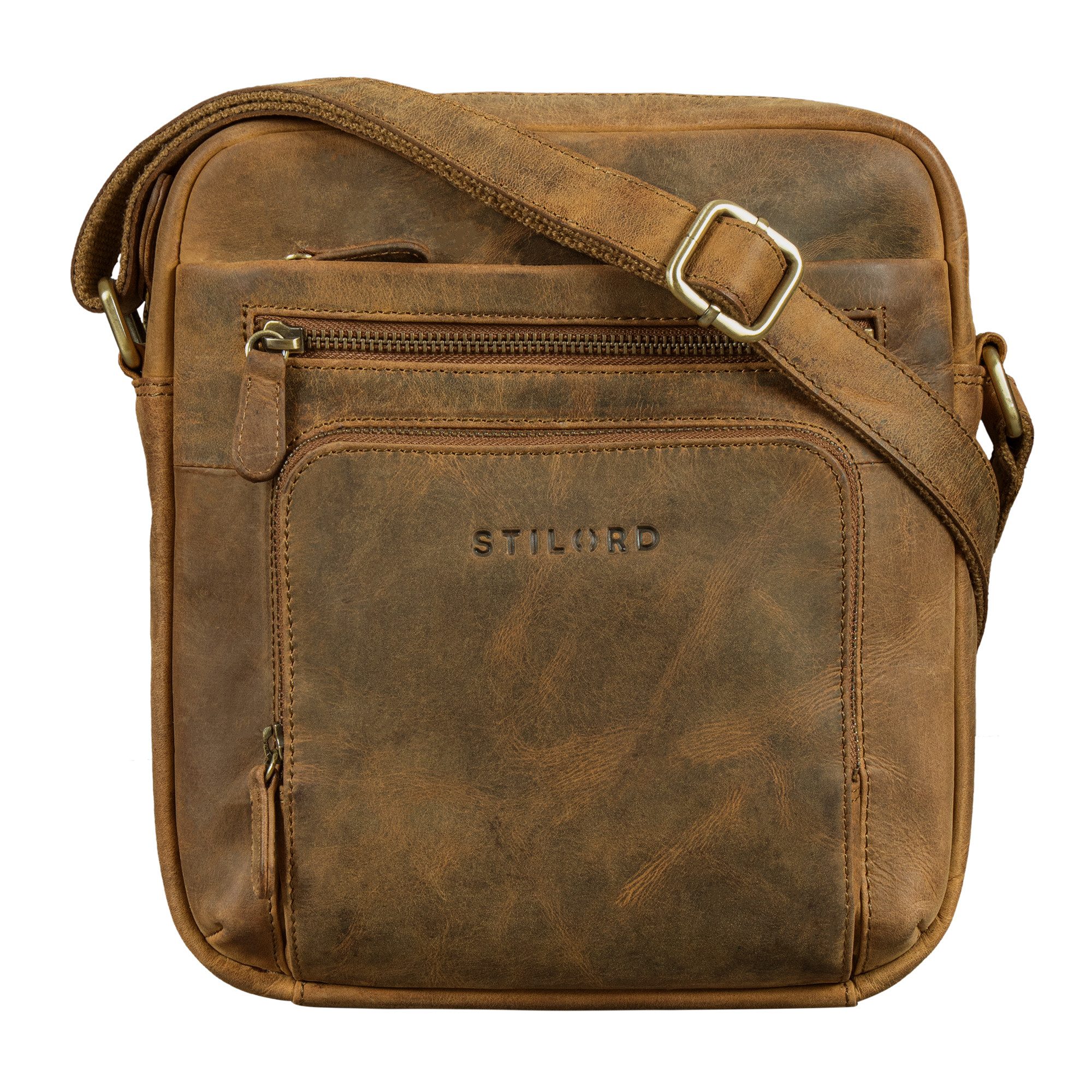 Schultertasche "Corvin" Umhängetasche Herren Klein Leder