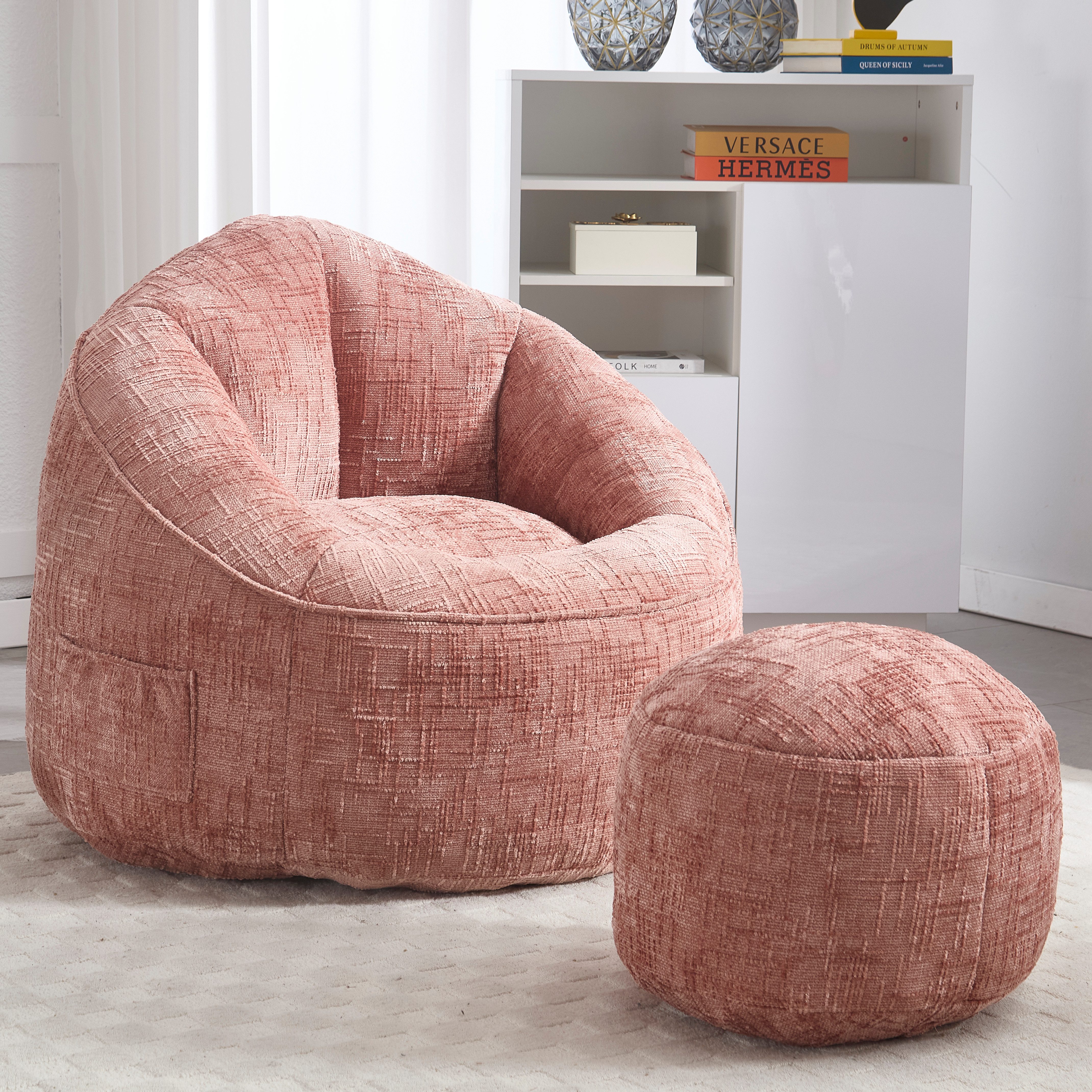 Sitzsack Sofa Stuhl Hochdruck Schaumstoff Sitzsack Stuhl mit Fußstütze