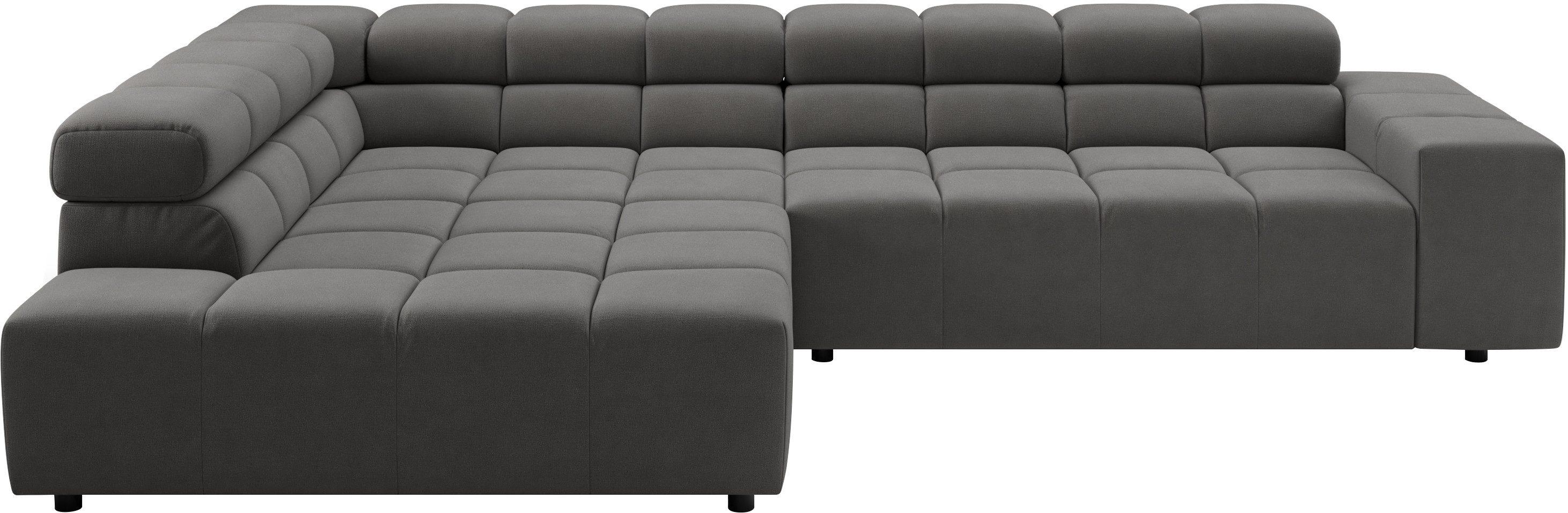 Home affaire Ecksofa Ancona, Ecksofa, incl. Kopfteilverstellung, Breite 319 cm, L-Form, wahlweise elektrische Sitztiefenverstellung