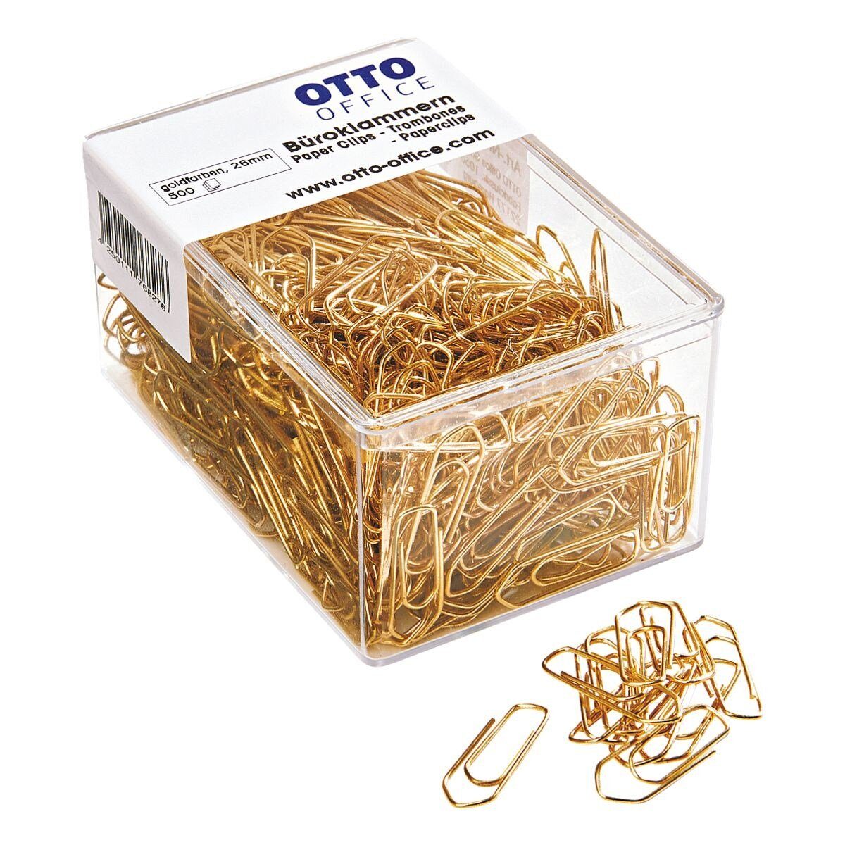 Otto Office Büroklammer, 26 mm, vermessingt, eckig