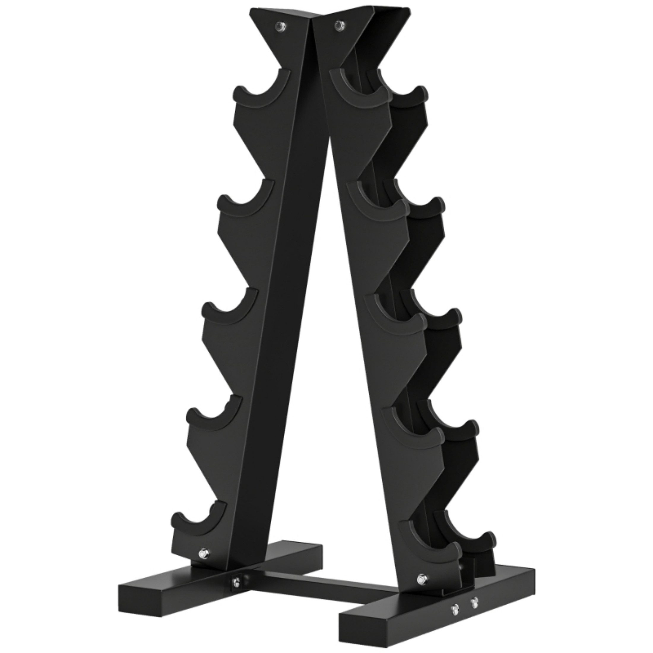 autolock Kurzhantelständer Hantelständer für 10 Kurzhanteln, 5 Ebenen, stabiles Stahlgestell, (66x35x33 cm), Platzsparend, max. 100 kg, schwarz