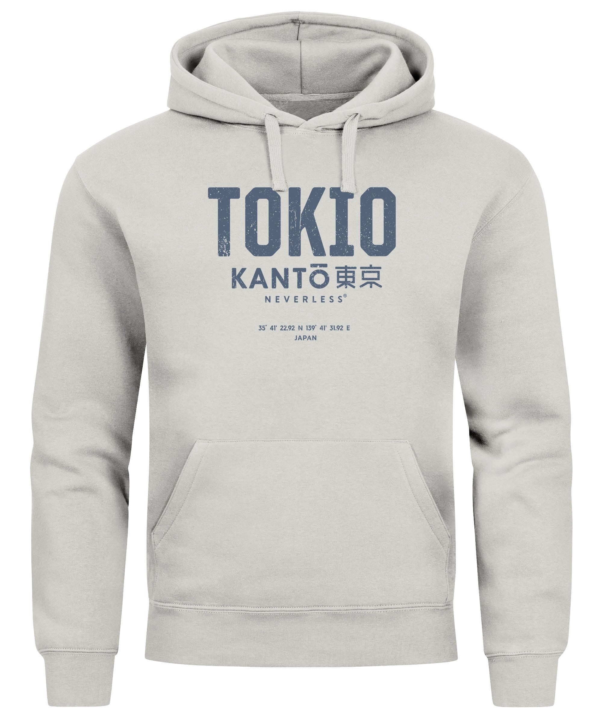 Neverless Hoodie Hoodie Herren Frontprint Tokyo günstig online kaufen