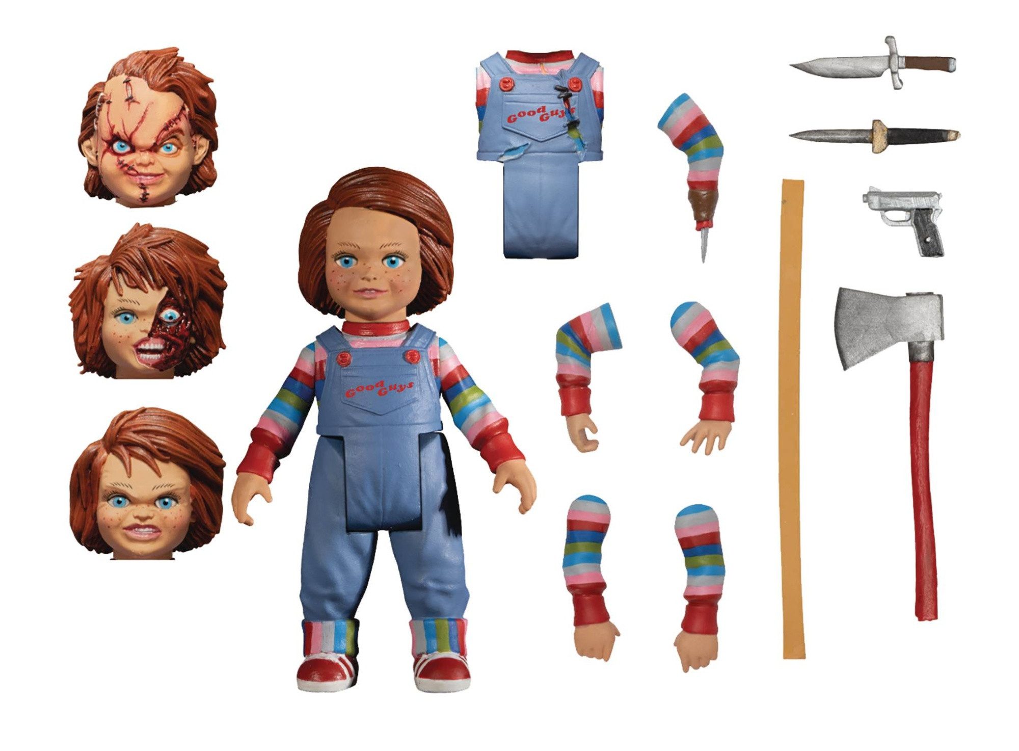 Mezco Toys Actionfigur Child's Play Chucky 5 Points Deluxe Actionfiguren Set