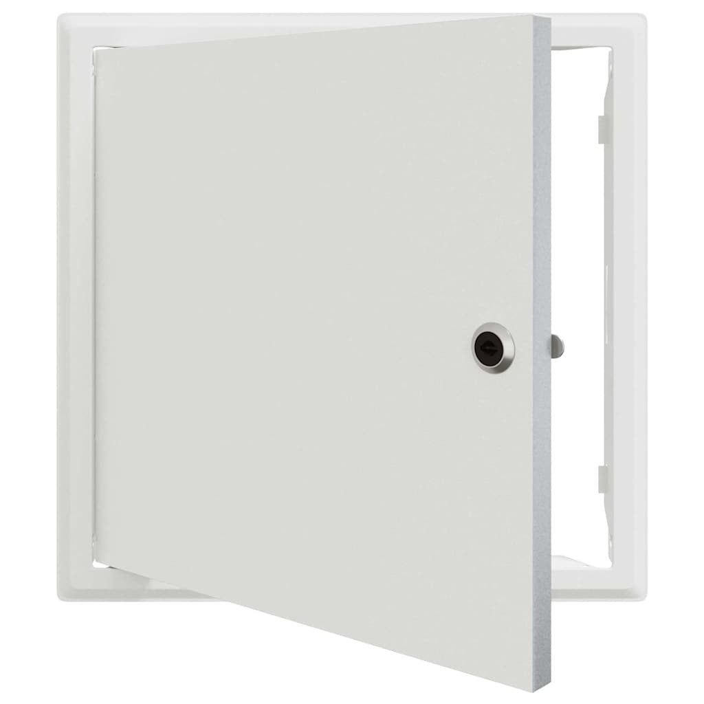vidaXL Revisionsklappe Zugangstür Weiß 30 x 30 cm Stahl (1-St)
