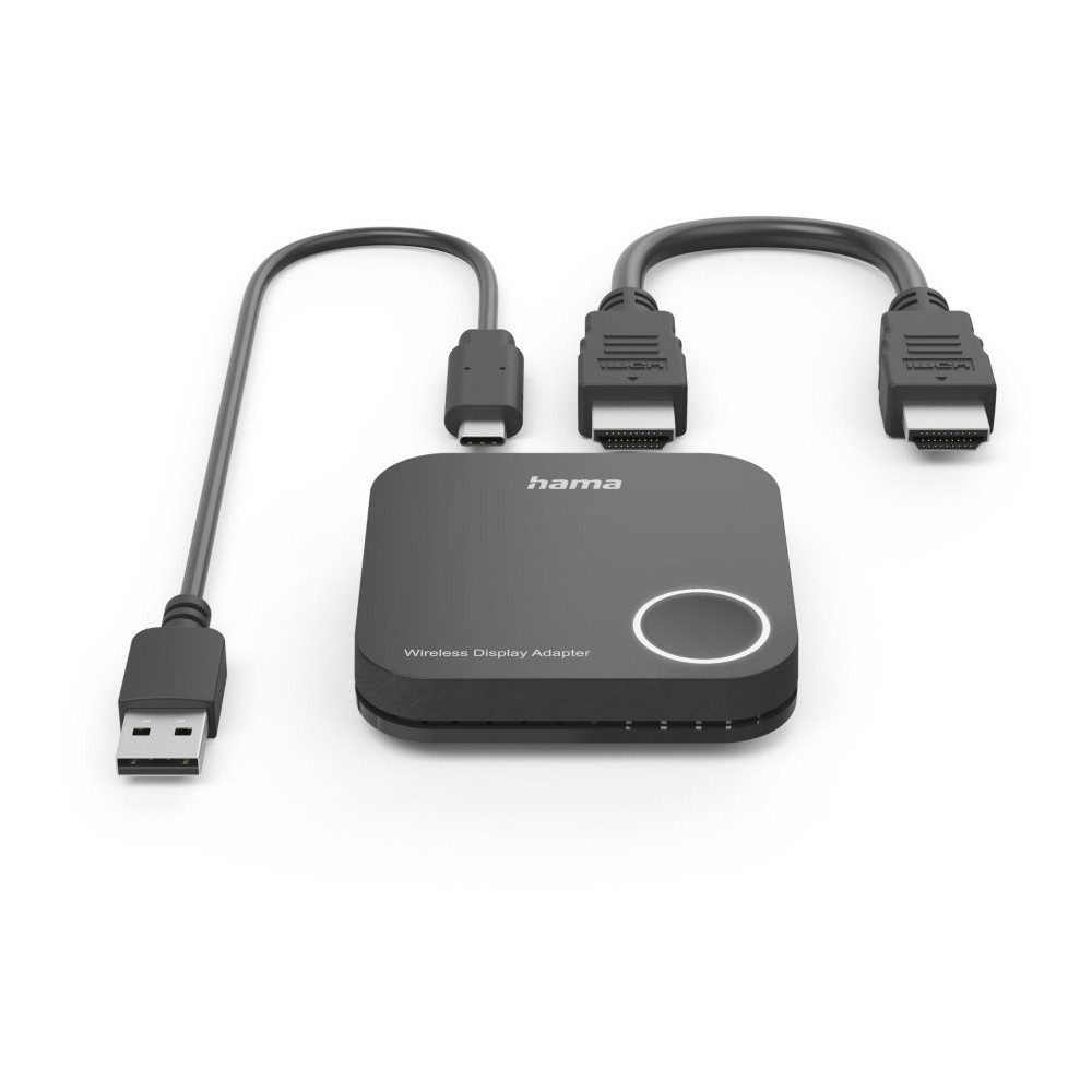 Hama Streaming-Stick 00200358 Wireless-Display-Adapter Streaming Adapter schwarz, (Hama Wireless-Display-Adapter inkl. Kabel), Einfaches Streaming und Plug-and-Play Nutzung