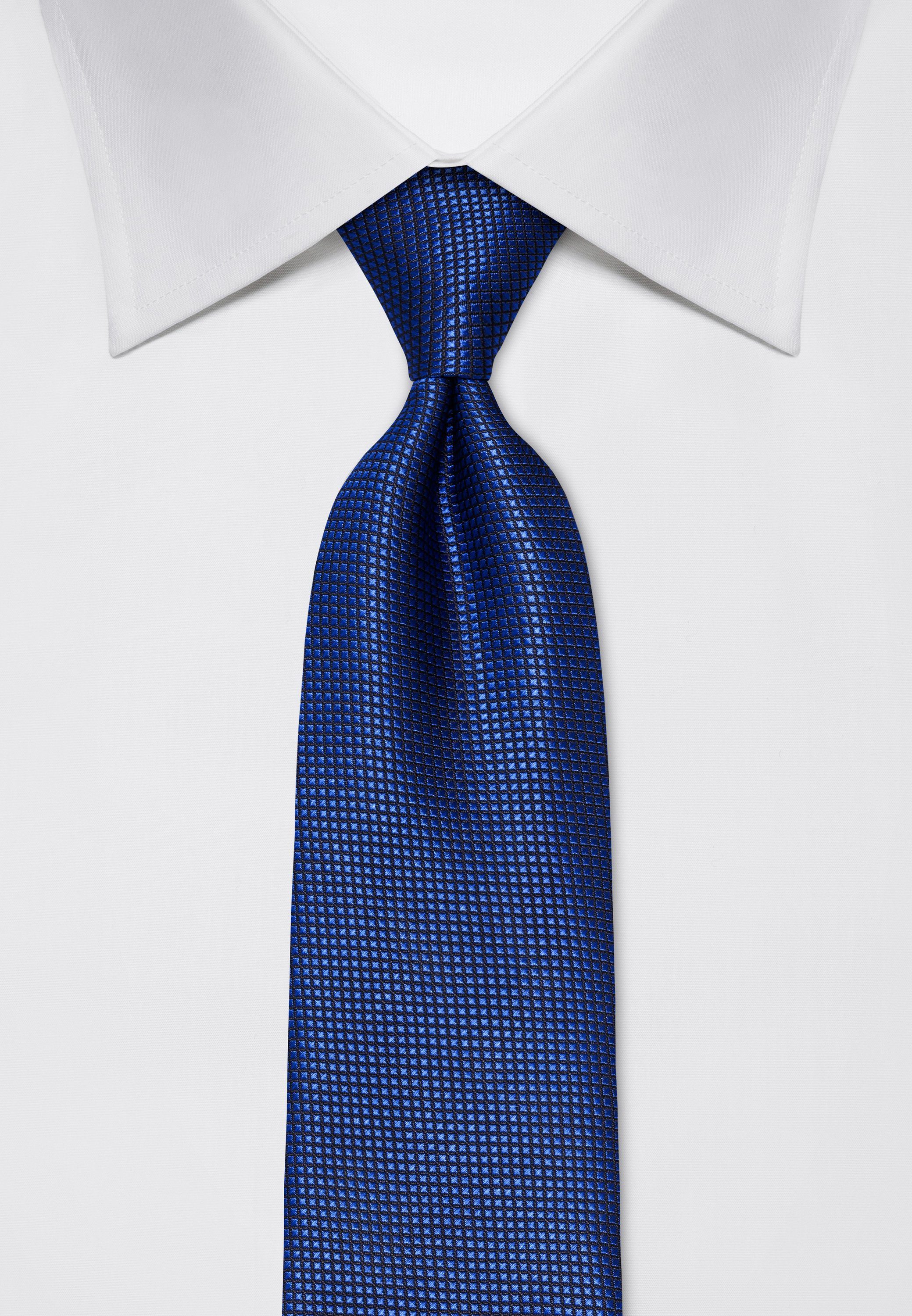 Krawatte kariert blau Boretti Vincenzo