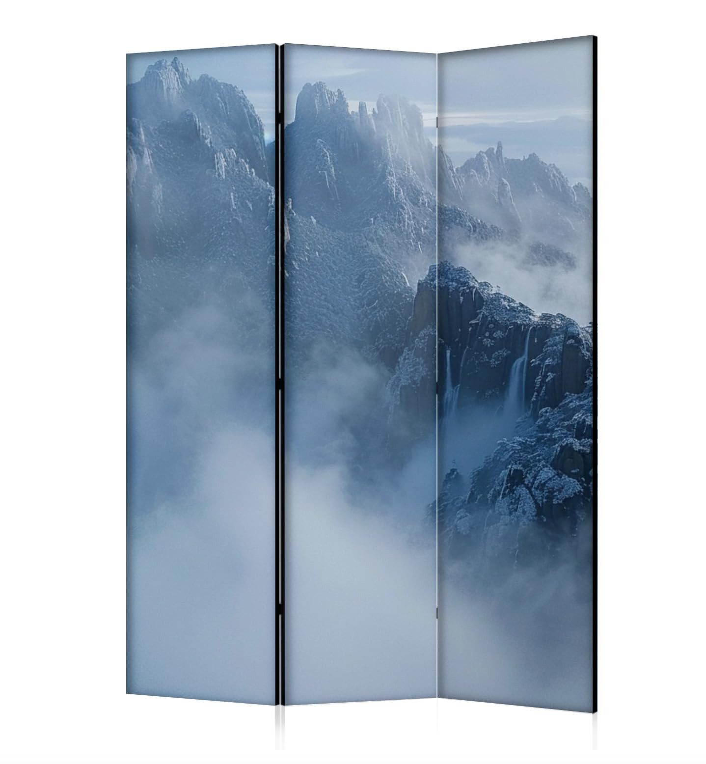 framed concept Paravent Raumteiler aus Holz, doppelseitig, 3-teilig: 135 x 172 cm oder 5-teilig: 225 x 172 cm