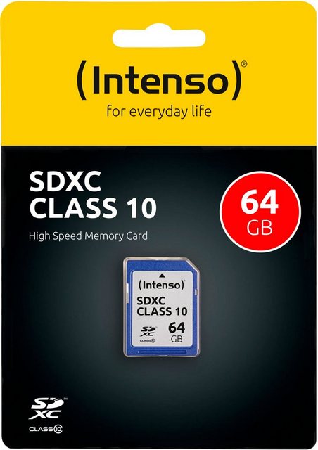 Intenso »SDHC Class 10« Speicherkarte (64 GB, Class 10)
