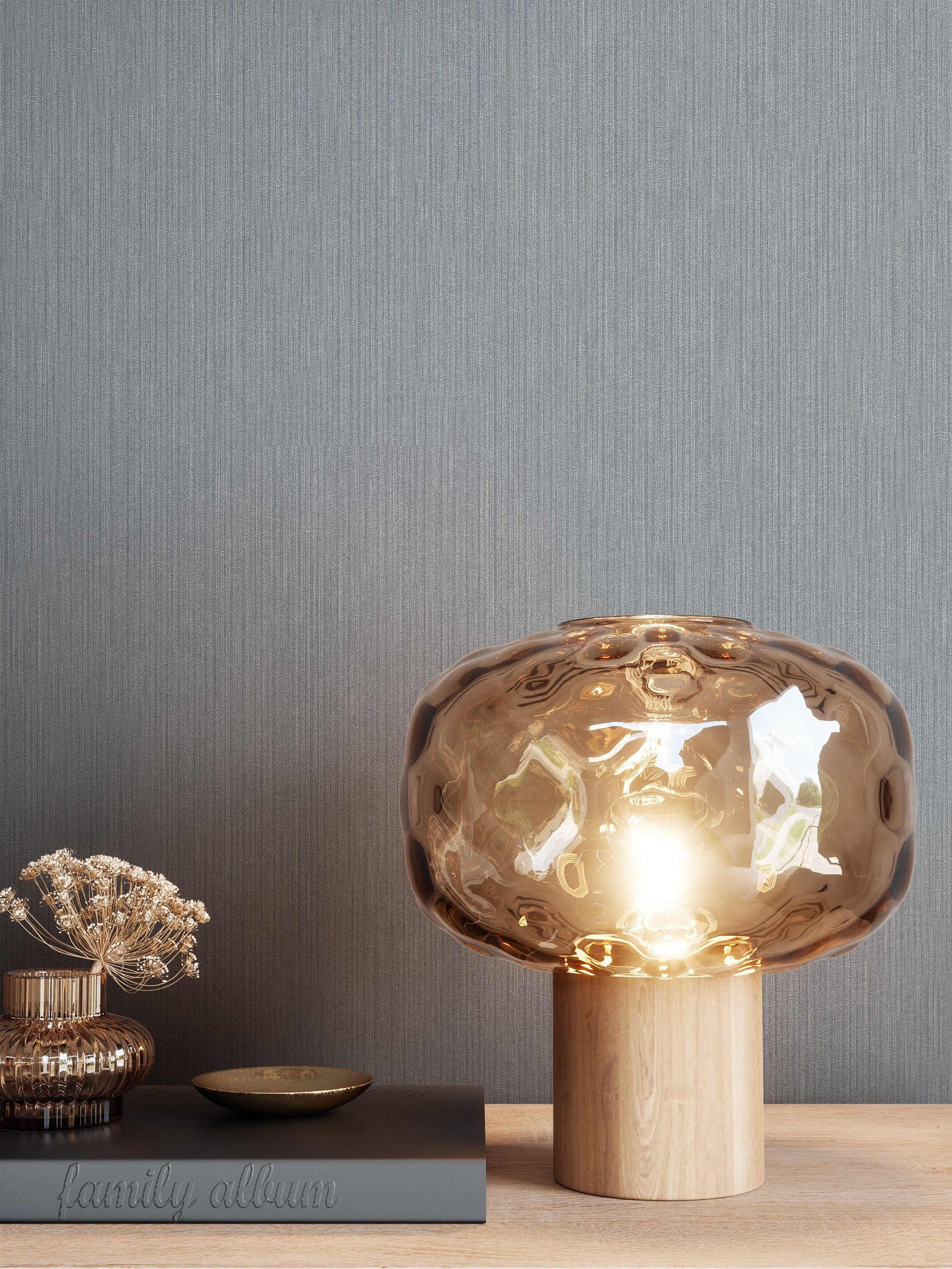 Newroom Vliestapete, Silber Tapete Glamour Glänzend günstig online kaufen