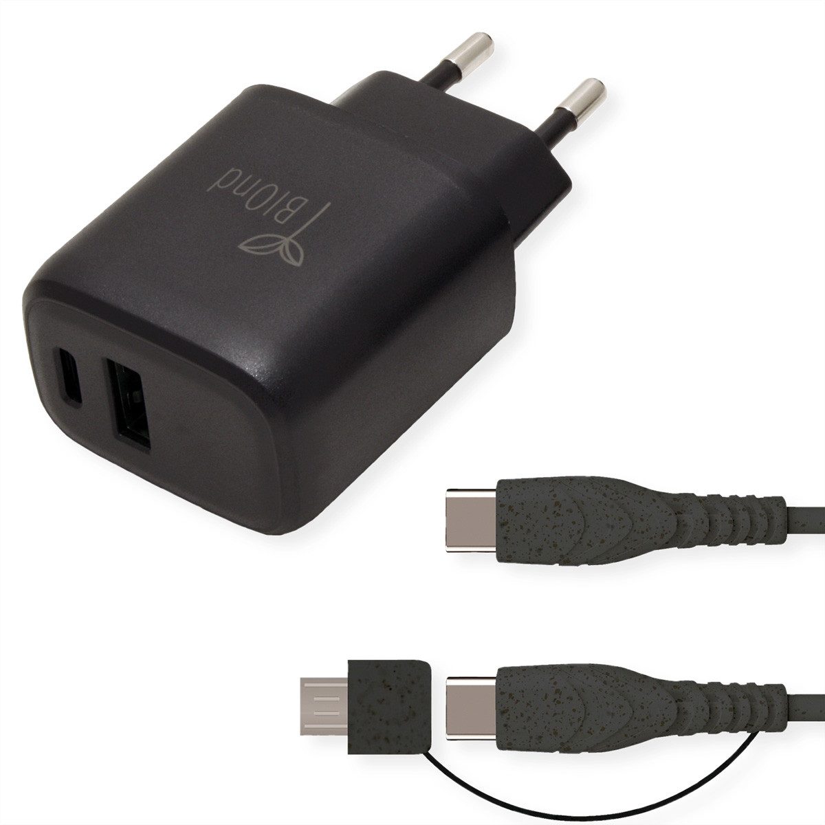 BIOnd BIO-CMC-20W PD 20W Charger Dual Port + USB-C KABEL Stromadapter