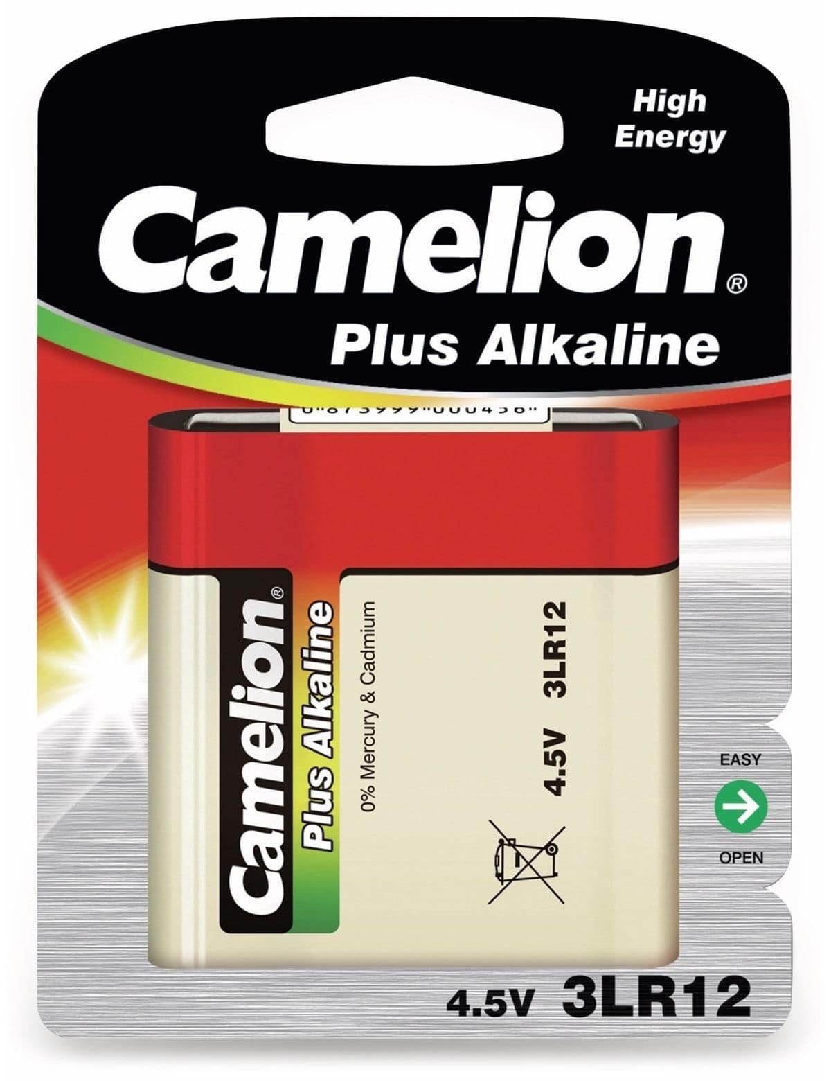 Camelion CAMELION Flach-Batterie, Plus Alkaline, 3LR12, 1 Batterie
