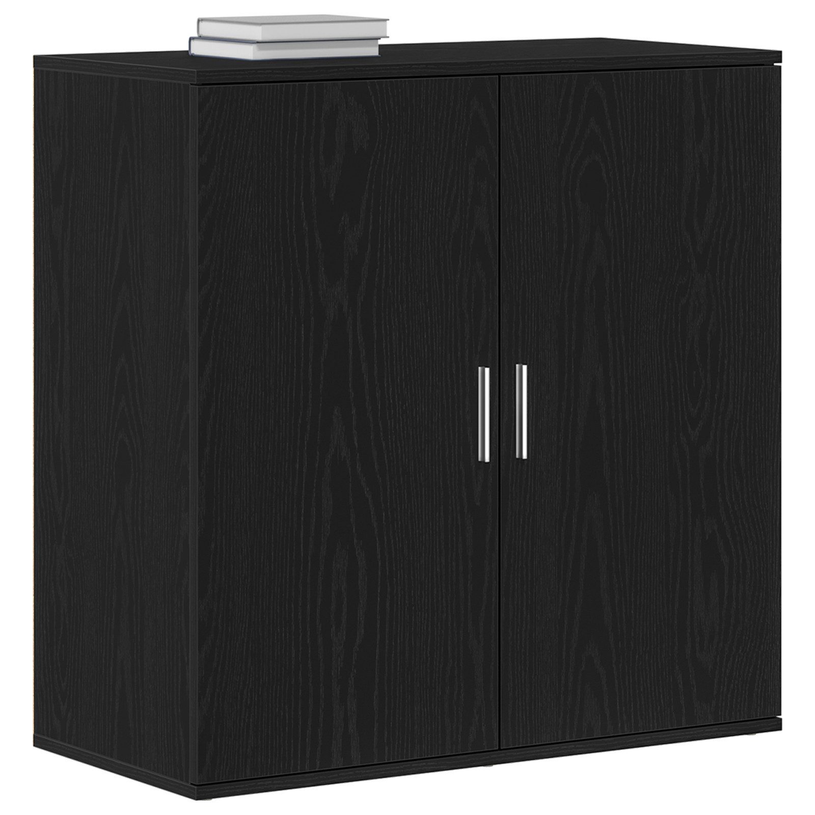 vidaXL Sideboard Sideboard Schwarz Eichen-Optik 79 x 38 x 80 cm Holzwerkstoff (1 St)