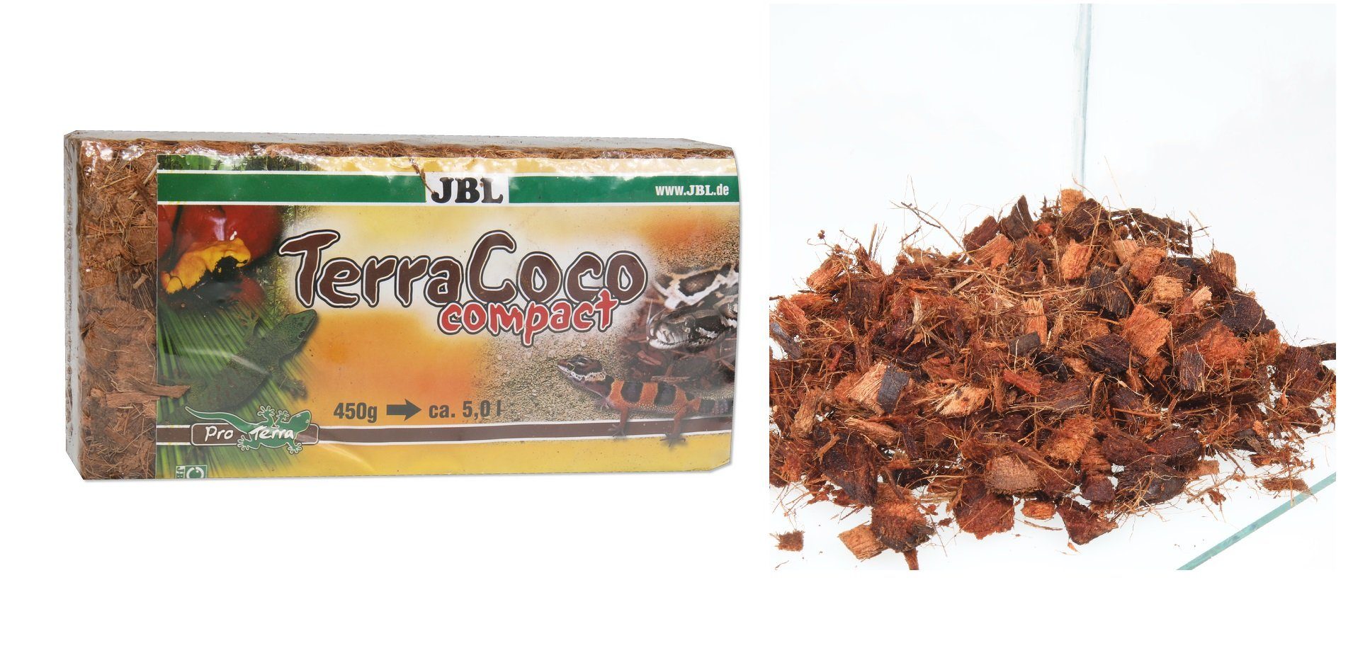 JBL GmbH & Co. KG Terrarien-Substrat JBL Bodengründe für Terraristik, JBL TerraBasis, TerraCoco,TerraWood, Kokoschips, (1-St)
