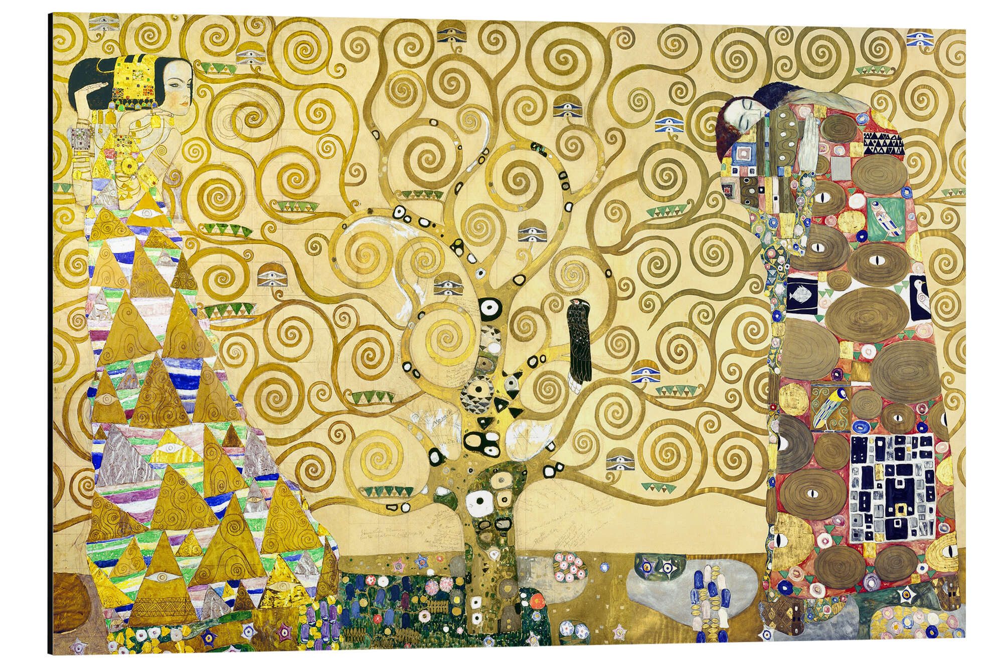 Posterlounge Alu-Dibond-Druck Gustav Klimt, Entwurf für den Stoclet-Fries, Malerei