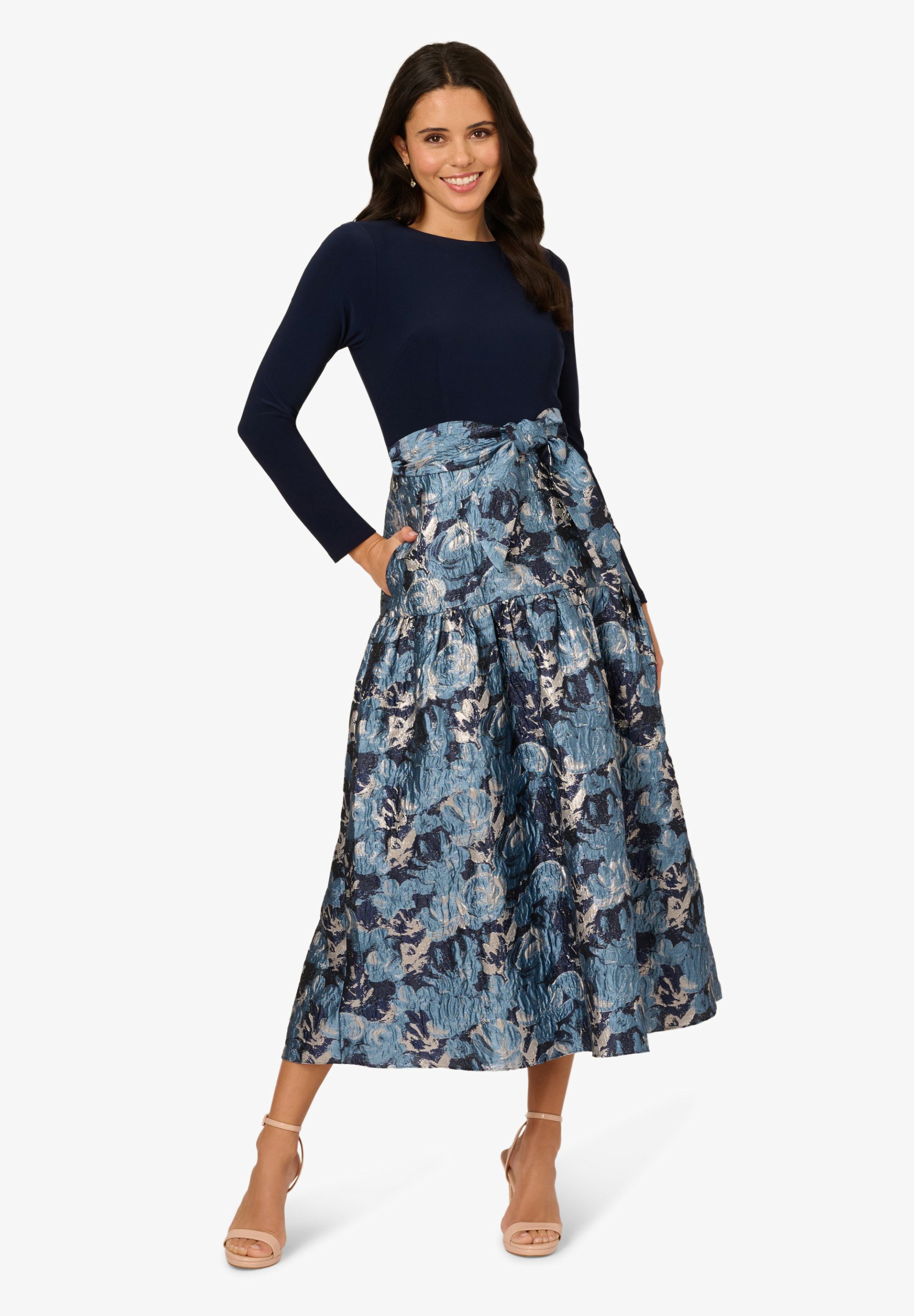 Adrianna Papell Abendkleid Jersey Jacquard Ankle günstig online kaufen