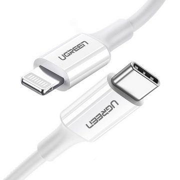 UGREEN Ugreen Kabel USB Typ C - iPhone-Anschluss MFI 1m 3A 18W weiß Lightningkabel