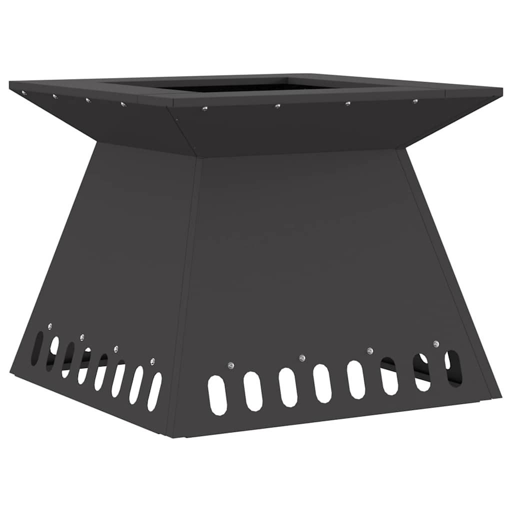 vidaXL Feuerstelle Feuerstelle Schwarz 48 x 48 x 40 cm Wetterfeststahl, (1-St)