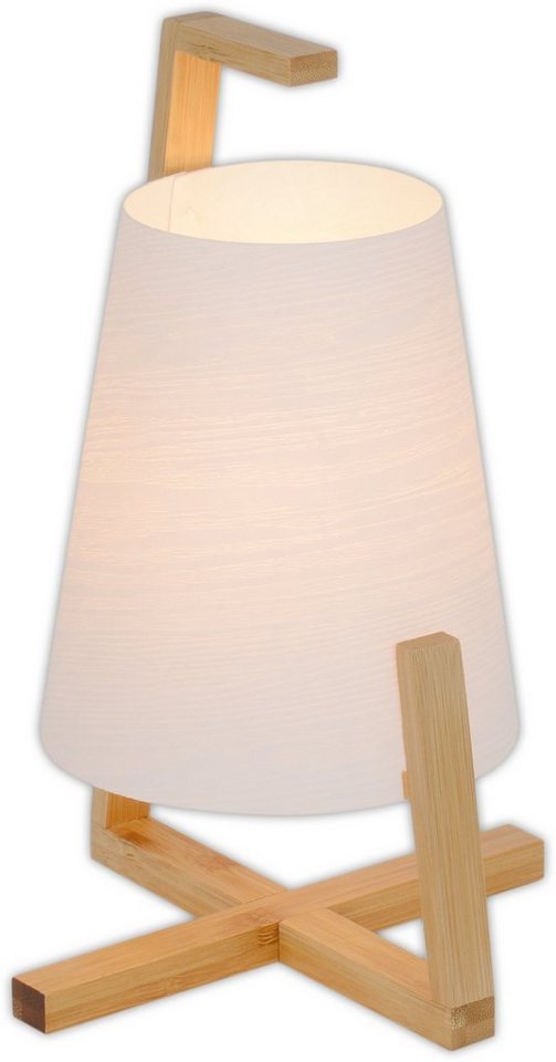 näve Tischleuchte Shoji, ohne Leuchtmittel, excl.E14 max. 40W,Material:  Bambus, Kunststoff,Farbe: weiß, natur