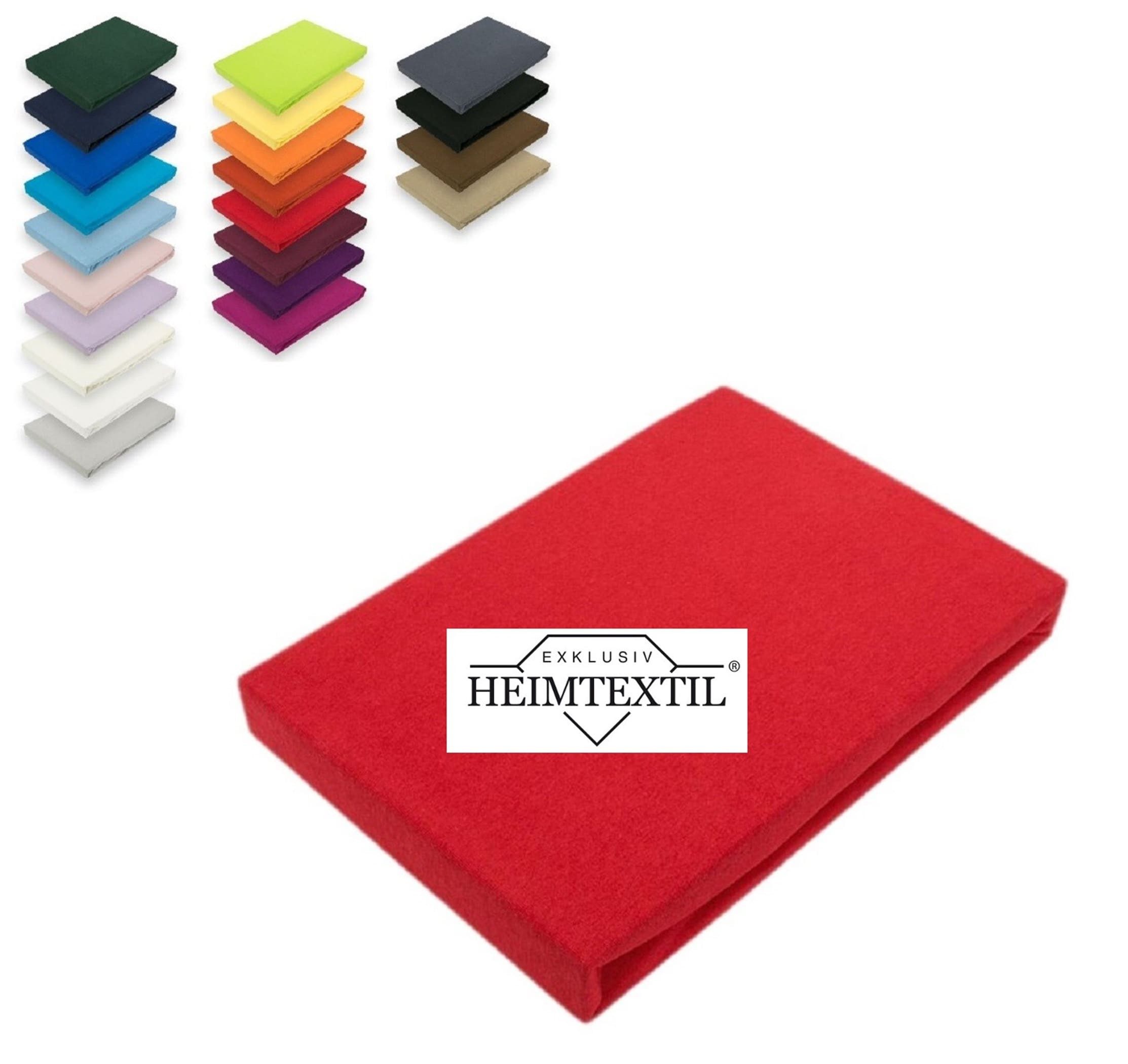 EXKLUSIV HEIMTEXTIL Spannbettlaken Marke Jersey Spannbettlaken Spannbetttuch Bettlaken Rundumgummizug, Jersey, Gummizug: rundum, (1 Stück), mit Rundumgummizug – Bild 2 von 5